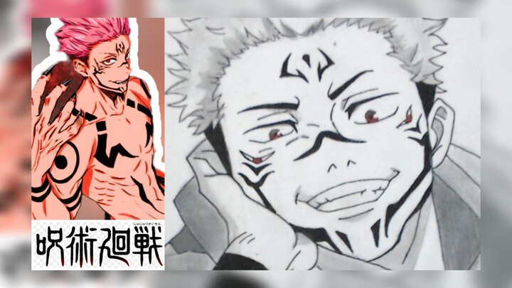 MENGGAMBAR PAPI SUKUNA!?? 😱😱🫣"JUJUTSU KAISEN"