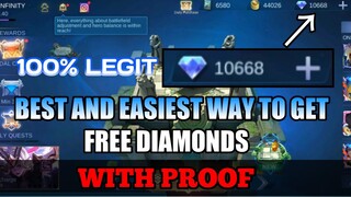 EASIEST WAY TO GET FREE DIAMONDS 2021 | FREE DIAMOND | FREE DIAMONDS IN MOBILE LEGENDS