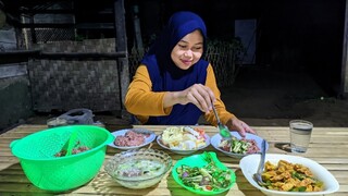 DIJAMIN ENAK BANGET.. NASI MERAH, TUMIS TAHU CABE IJO, TUMIS KUCAI LOKIO PEDAS, MASAKAN KAMPUNG