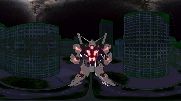 [360° Panoramic MMD] 1:1 Unicorn Gundam Explosive Armor