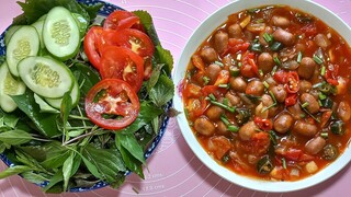 cách nấu xúc xích viên sốt cà ăn cơm. bánh mì rất tuyệt.