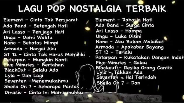 lagu pop nostalgian tahun 2000an