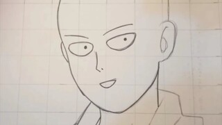 menggambar manga one Punch man Saitama