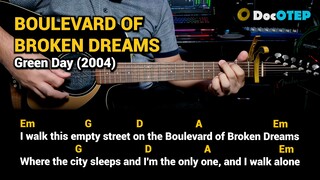 Boulevard Of Broken Dreams - Green Day (2004) Easy Guitar Chords Tutorial with Lyrics Part 1 SHORTS