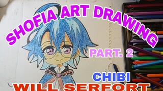 menggambar Chibi will SERFORT part.2