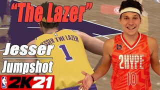 Jesser the Lazer Doing his Jumpshot NBA2K21 with Side-by-Side Comparison