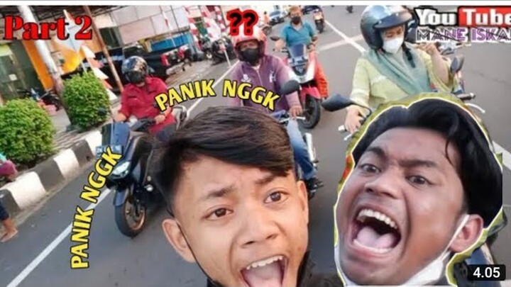 TERIAK DI LAMPU MERAH PART 2 [PRANK KOCAK] ketika juniornya yang turun????