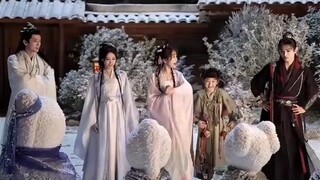 The four heroes of the bamboo forest are so cute when they make snowmen and dumplings