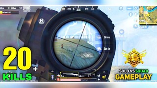 😤 SOLO VS SQUAD FULL RUSH GAMEPLAY WITH M24 & M416 GLACIER | PUBG MOBILE LITE GAMEPLAY