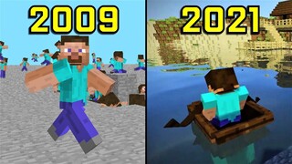 Evolution of Minecraft 2009-2021