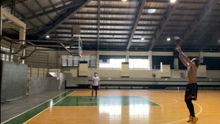 End the week right! Xtra shooting lang after practice!😉🏀 (3pts only)