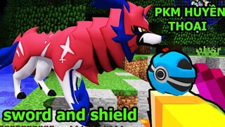 Vào Rừng Sâu Bắt Pokemon Huyền Thoại Shield Zamazenta - Minecraft Pixelmon - Pokémon 3D Android Ios