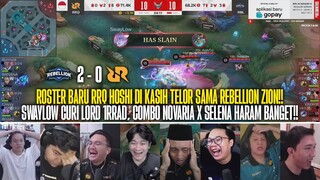 SWAYLOW CURI LORD!! RRQ HOSHI DIKASIH TELOR!! REAKSI STREAMER RBL ZION 2-0 RRQ HOSHI MPL ID S13!!