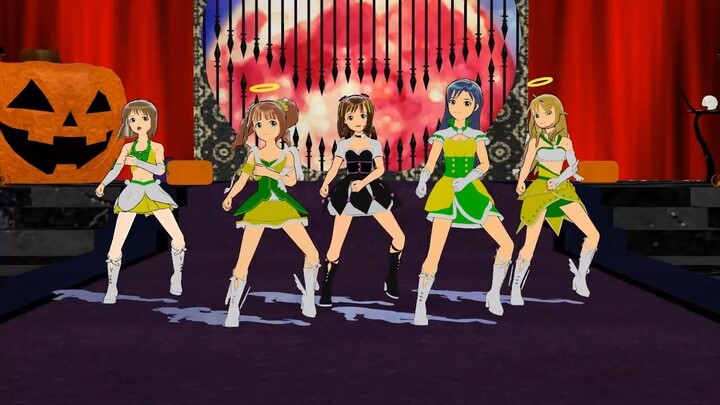 【mmdアイドルマスター】春香＆雪歩＆やよい＆美希＆千早でパンプキンズナイトメア