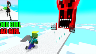 Monster School GOOD GIRL BAD GIRL RUN CHALLENGE - แอนิเมชั่น Minecraft