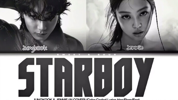 Jennie - Jungkook - Starboy (Cover AI)