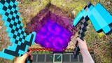 Minecraft in Real Life POV -  Realistic Nether Portal - Minecraft RTX Texture Pack