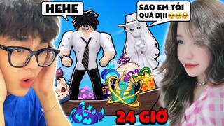 Mình Dành 24H Thuê "CHỊ GÁI" Trên PlayerDuo Chơi Blox Fruits | Roblox