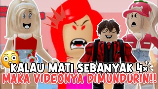 CHALLENGE! KALAU MATI SEBANYAK 4× MAKA VIDEONYA DIMUNDURIN!!🙀 | ROBLOX INDONESIA🇮🇩 |