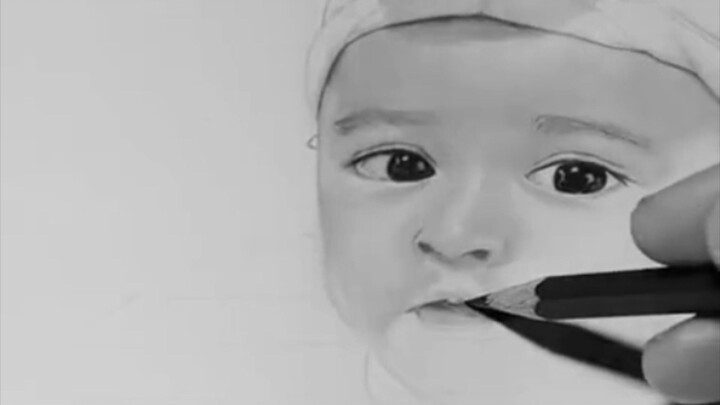 Repost | Commissioned charcoal & graphite portrait created for a 1st birthday celebration.”
