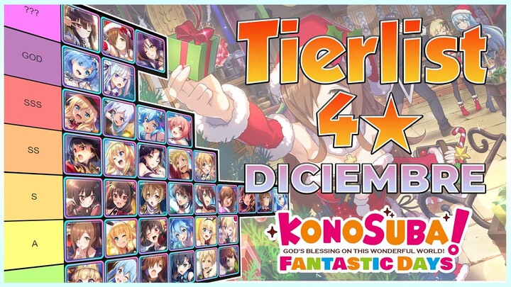MEJORES PERSONAJES 4⭐DE KONOSUBA FANTASTIC DAYS /  TIERLIST DE DICIEMBRE