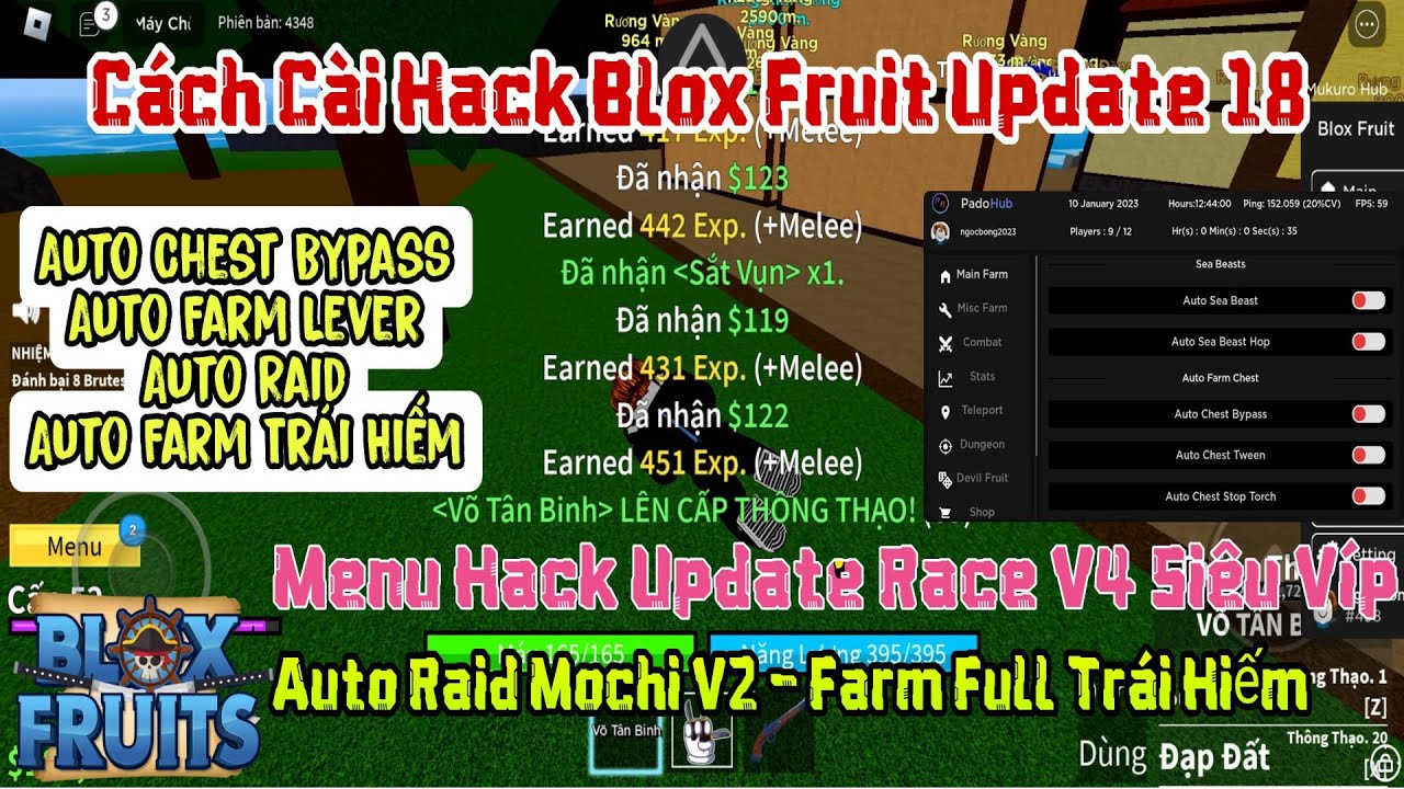 UPDATE 20] Blox Fruits Script [AUTO FARM OP - AUTO RACE V4 - AUTO