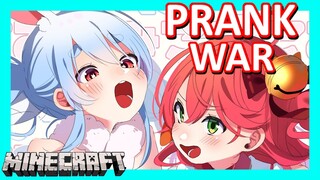 【Hololive】Pekora & Miko: PRANK WAR!!!【Minecraft】【Eng Sub】