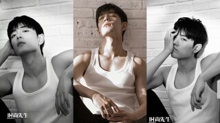 天使脸孔，魔鬼身材，肖战《时尚先生》白背心拍摄花絮来啦。远赴人间惊鸿宴，一睹人间盛世颜，好迷人好干净的宝～