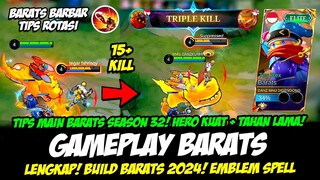 BARATS HYPER META 2024❗CARA MAIN BARATS SEASON 32 + BUILD BARATS TERSAKIT 2024❗GAMEPLAY BARATS COMBO