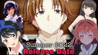 Top 9 Anime of Summer 2022 and their Release Date