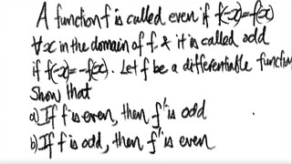 A function f is called even if f(-x)=f(x) for ALL x in the domain of f &