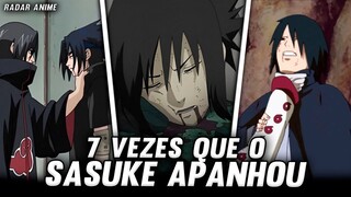 7 MAIORES SURRAS QUE O SASUKE JÁ LEVOU EM NARUTO