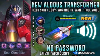 FIXED! Aldous Starscream Transformer Skin Script No Password | Full Sound & Full Effects | MLBB