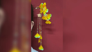 [Bunga Beludru] Tongkat Rambut Rumbai Ginkgo
