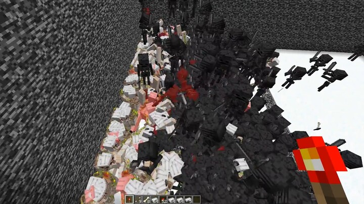 200 Iron Golems VS 1000 Wither Skeletons! Who will win? !