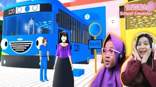 Reaksi Nafisa Fidela & Ani Nurhayani ADA BUS TAYO DI KOTA SAKURA | Sakura School Simulator Indonesia