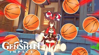 Playing Basketball With Amber & Research Purposes! (Genshin Impact Funny Moments)