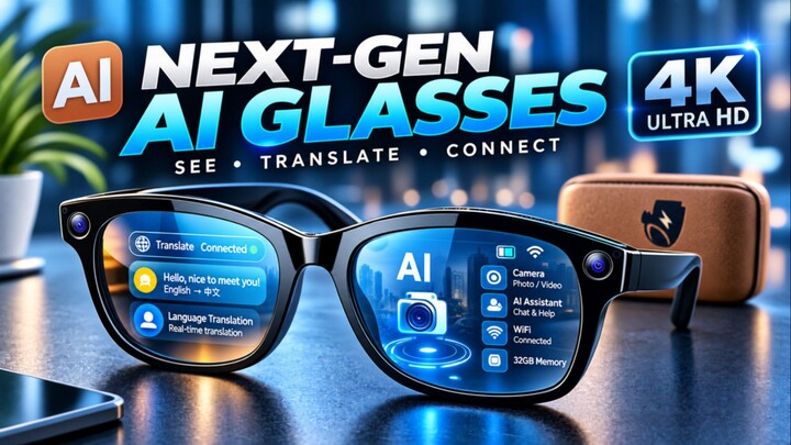 2026 New 800W 4K HD Camera AI Glasses Review – 32GB, AI & Translation