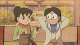 Momen langka dimana Shizuka dan Nobita berdua makan ubi bakar