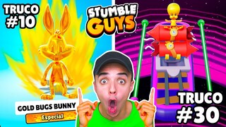 PROBÉ 30 TRUCOS de STUMBLE GUYS en 24 HORAS…😱 (Me Banean)