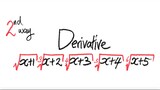 2nd/3ways: derivative (x+1)^(1/2) (x+2)^(1/3) (x+3)^(1/4) (x+4)^(1/5) (x+5)^(1/6)