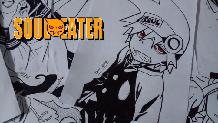 Soul Evans - Soul Eater || Black and White Art (SPEED DRAWING)