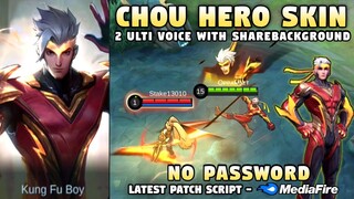 Chou Thunderfist Skin Script No Password | With 2 Ulti Voice & HD Effects w/ ShareBG | MLBB