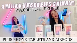 4 MILLION GIVEAWAY PLUS VIDEO CALL WITH FANS!! (44,000 to 44 people + PHONE TABLETS and AIRPOD!)