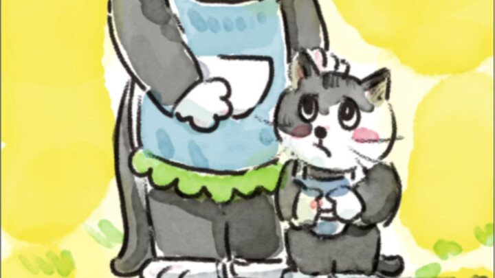 It was too cold, so the mother cat took her kittens to a care home.