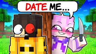 DATING a YANDERE in Minecraft!