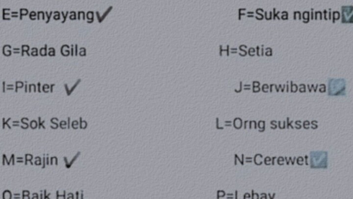 coba susun sesuai nama kalian๐