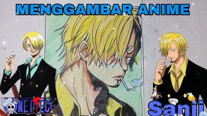 menggambar anime one piece, Sanji