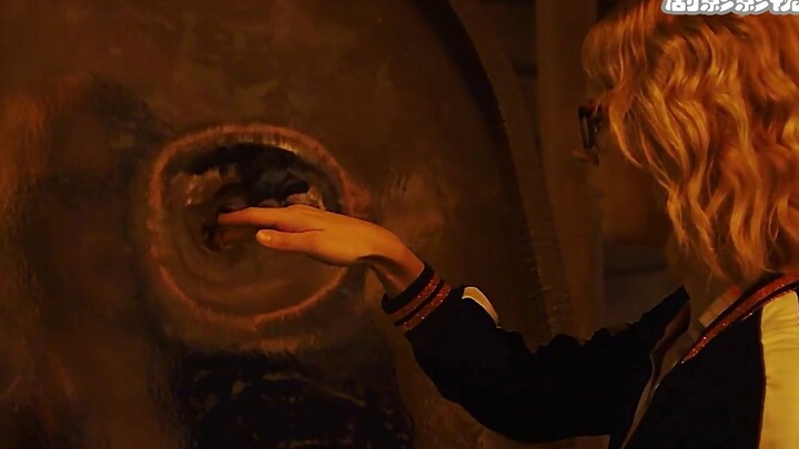 She just reached her hand toward the mirror, only to discover in horror that her hand had actually g