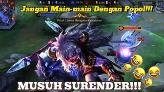 Moment Ketika Musuh Suren🗿 Pake Popol & Lupa Jungler - Mobile Legend